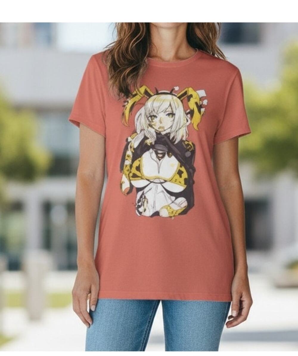 Godtail Anime Graphic T-Shirt Women's Large Orange Short Sleeve Tee Hot Topic
